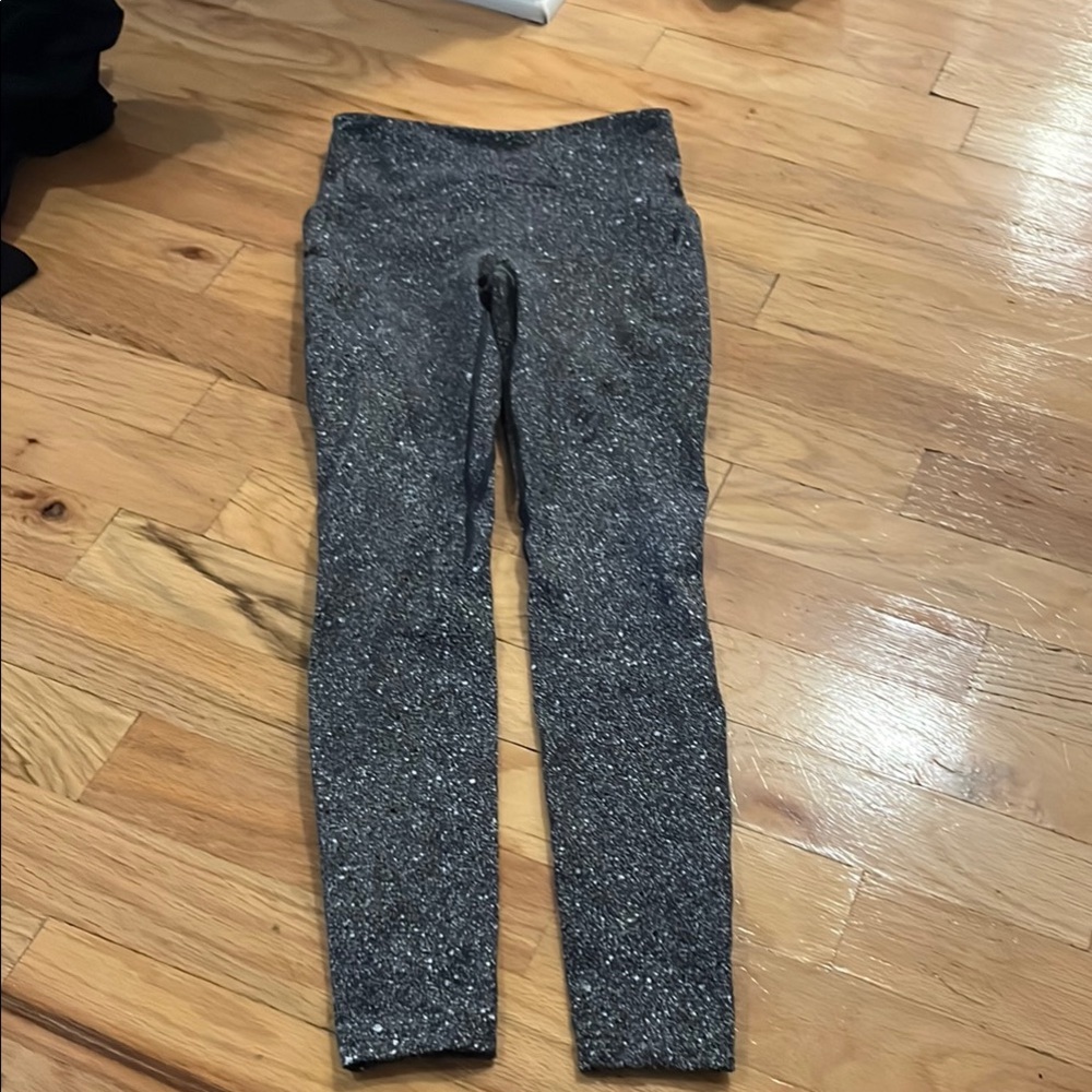 Lululemon Women's Lead The Pack Tight 28" Luminesce Splatter White Black Size 4